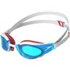 Speedo Unisex Fastskin Hyper Elite Swimming Goggles | Competitive Goggles | Performance Goggles | Training Goggles | Hydrodynamic, Flame Red/Bolt/Aqua Blue, One Size