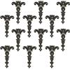 INCREWAY Cerniere a T pieghevoli antiche, 12 cerniere decorative in bronzo intagliate in stile retrò per porte, armadietti e credenze