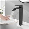 BAITUJIE Rubinetto Bagno Lavabo Alto Nero, Rubinetto per Lavabo Alto Miscelatore Bagno Monocomando in Acciaio Inox 304 Nero
