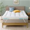 Zinus Topper in schiuma viscoelastica 135 x 190 cm, spessore 10 cm, design a celle aperte, traspirante e morbido, rigido medio, per migliorare il riposo e il comfort, certificato Oeko-Tex