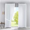 Gardinenbox 100002651-2 - Set di 2 tende oscuranti "Palermo", 250 x 300 cm (altezza x larghezza), colore bianco, larghezza estrema, con passanti nascosti
