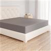 Amazon Basics Lenzuolo con angoli Matrimoniale, 180 x 200 cm, in 100% cotone jersey con altezza da 30cm, Grigio Scuro