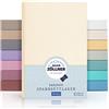 Julius Zöllner Lenzuolo con angoli elasticizzati in jersey per lettino, 100% jersey di cotone, certificato Oeko-Tex Standard 100, dimensioni: 60 x 120 cm/70 x 140 cm, confezione da 1 pezzo, ecru