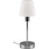 Trio Leuchten Trio Lampada da tavolo Luis II 595700106, Metallo cromato, vetro bianco satinato, escl. 1x E14, On/Off Touch