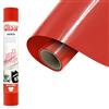 Siser EcoStretch Rosso Vivo, 30cm x 0,5mt, vinile termotrasferibile termoadesivo per la personalizzazione di capi d'abbigliamento e indumenti sportivi, materiale per hobby creativi