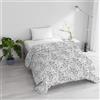Italian Bed Linen Trapunta Invernale Imbottita Letto Singolo 160x245cm DoubleFace BASIC fantasia FLOR, Made in Italy - Piumino Reversibile in morbida Microfibra 200gr/mq - Piumone Lavabile in Lavatrice