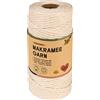 folia 24991 - Filato macramè Pure Natural, 100% cotone, 100 m, filato ritorto naturale chiaro, diametro 3,5 mm, per fai da te e annodatura