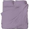 hermet Set Lenzuolo Matrimoniale Microfibra, Lilla, Completo Letto, Lenzuolo Sopra, Lenzuolo Con Angoli, Coppia Federe, Winner