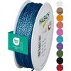 Halbach Seidenbänder Cordoncino di alta qualità (azzurro), larghezza 2 mm, lunghezza 50 m, prodotto in Germania e certificato Öko-Tex, cordoncino in raso lucido in acetato