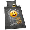 Herding Set di Biancheria da Letto Emoticon, Federa 65 x 100 cm con Chiusura a Busta, Copripiumino 160 x 210 cm con Cerniera, 100% Cotone Renforcé