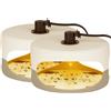 Flintronic 2 Pezzi Trappole Antipulci per la Casa, Lampade Antipulci per la Casa, Trappole Luminose per Pulci, Cattura Pulci, con Dischi di Colla*12, Lampadine*4