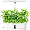 naukua Orto da interno idroponica - Pronto a spingere Smart Garden con luce LED - Kit Serra Idroponica da casa - Timer automatico e pompa dell'acqua: capacità per 10 germogli simultanei - Serra Smart