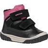 Geox B Omar Girl WPF C, Stivaletto Bimba 0-24, Black/Fuchsia, 20 EU
