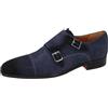 Melvin & Hamilton Lewis 52, Mocassini con Fibbia Uomo, Blu, 45 EU