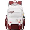 FANDARE Zaino Casual Zaino Scuola Elegante Zaino Porta PC Zaino Università Borsa zaino per laptop Borsa Zaino porta pc Zaino da viaggio Zaino Borsa Borsa da viaggio Zaino da scuola casual bianco rosso