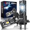 KATUR H7 LED Lampadine Fari per Auto, Canbus 18000LM 6000K Bianco Senza Fili Plug & Play LED H7 Abbaglianti o Anabbaglianti 400% Luminosità 1:1 Mini Dimensioni, 2 Lampadine