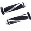 SFONIA 2pz Manopole Manubrio Moto Impugnatura 22MM 7/8 Gomma Antiscivolo Universale per Moto Scooter Quad Cruiser Off Road (Argento)