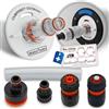MaJoCompTec® WATERTWIN Tappo per Serbatoio Con Attacco per Acqua, Adattatore per Bocchetta di Riempimento, Accessorio per Camper, Roulotte (Versione Pro +)