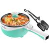 Audecook Electric Pot, padella elettrica Travel Portable Pot, Mini Electric Skillet for Dorm Non-Stick Coating, Hot Pot Electric Perfect for Ramen/Steak/Egg/Fry/Soup/Oatmeal(Verde)