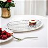 Orgingift 2 piatti Meze per la colazione in vetro di cristallo levigato, piatto per torta in vetro, piatto da cucina, piatto rettangolare per torte, lavabile in lavatrice 180 cc, 20 x 8 x 2,5 cm (2)