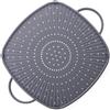 Coolinato - Paraspruzzi in silicone, 31 x 31 cm, rettangolare, grigio - Colino universale per pentole e padelle - utilizzabile 3 in 1 come paraspruzzi per padella, sottopentola e teglia - Resistente