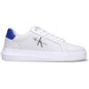 CALVIN KLEIN JEANS Sneaker uomo bianca/blu in pelle