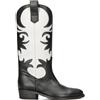 VIA ROMA 15 Stivale texano donna nero in pelle