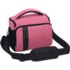 Yuepin Custodia per fotocamera, Borsa a Tracolla per fotocamera reflex e Accessori con Impermeabile Antipioggia (Grande, Rosa)