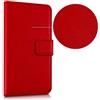 generale compatibile per HUAWEI P8 LITE SMART TAG-L01 TAG-L02 / GR3 Copertura CUSTODIA cover STAND FLIP libro magnetica GEL silicone tpu MORBIDA eco pelle portafoglio porta carte (ROSSO)