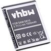 vhbw batteria compatibile con Samsung Galaxy 5, 550, B5722 DUOS, GT-i5500, I5500, i7110 PILOT smartphone cellulare (1000mAh, 3,7V, Li-Ion)