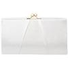 SwankySwans Swanky Swans Mira Satin Classic Frame Bag - Pochette da giorno Donna, Beige (Ivory), 5.1x12x20.8 cm (W x H L)