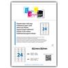 UNIVERS GRAPHIQUE 2400 Etichette Adesive per Francobolli L7159 su Fogli A4, 63.5 x 33.9 mm, Fogli 100, 24 Etichette per Foglio