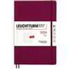LEUCHTTURM1917 3367812 agenda e taccuino settimanale Copertina morbida Paperback (B6+) 2024, 12 mesi, Port Red, Inglese
