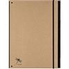 Pagna - Classificatore Pur, 7 scomparti, elastico agli angoli, cartone riciclato con rivestimento in carta kraft, colore: Nero