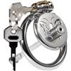 Kutocesy Chastity Cage Uomo Gabbia di Castità Piatta Schmetterling Keuschheitskäfig Per Uomini Con Silikonschlauch Penis Plug Herren Paare Bondage SM Sex Toys (50mm ring+catheter)