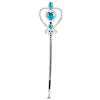 Boland 44073 - Bacchetta magica Anna, blu, argento, 32 cm, pietre preziose, fata, principessa, carnevale, Halloween, carnevale, feste a tema, teatro