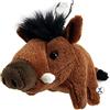 Kuscheltiere.biz Portachiavi a forma di cinghiale in peluche con ciondolo a forma di cinghiale Rudi