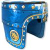 Liontouch - Elmo da Nobile Cavaliere, Blu | Giocattolo per Bambini in Schiuma Eva, Stemma Leone Dorato | Accessorio da Battaglia per Bambini, Sicuro & Resistente. per Costume da Cavaliere Medievale