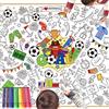 HOWAF Tovaglia di Carta da Colorare Tovaglia Calcio, Tovaglia Tessuto da Colorare Calcio Tovaglia da Colorare Libro da Colorare Calcio Album da Colorare Lavoro per Gadget Calcio Compleanno Bambini