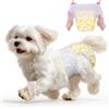 Dono Pannolini per Cani Femmina con Vita Elasticizzata, Usa e Getta Avvolgimento Completo per Cuccioli in Periodo di Calore, 360° Anti-Perdita Super Assorbenti per Cagnolini di Taglia Piccola Media