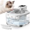 Spofan Fontanella per Gatti Senza Fili, 4 L Automatica Fontana per Gatti Cani con Sensore di Movimento, Alimentato a Batteria 5000mAh, Pompa Silenziosa, Vaschetta in Acciaio inox, 2 Filtri, Senza BPA