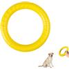 QEEROYO Anello per Morso, Giochi Galleggianti per Cani, Allenamento Interattivo Anello, Frisbee Giocattolo per Cani, Dischi Volanti per Cani, Giallo