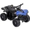 Baroni Toys Quad Elettrico per Bambini 1-4 Anni con Manubrio Sterzante, Musica e Luci Funzionanti, Quad con Modalità Avanti/Retro, Batteria 6 V Ricaricabile, Facile da Montare, 70x42x45 cm, Blu