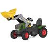 Rolly Toys 611089 - Trattore a Pedali Farmtrac Fendt 211 Vario, con Ruspa e Ruote Gonfiabili