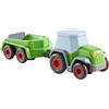 HABA 305562-Kullerbü - Traktor mit Anhänger, Kugelbahnzubehör ab 2 Jahren Kullerbü Accessori per Pista a a Sfera, Colore Verde, 305562