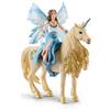 SCHLEICH BAYALA | Eyelas Cavaliere su Unicorno d'oro 42508 | con Sella e scettro | Figure fedeli ai Dettagli, Ottimo Regalo per Ragazze e Ragazzi | Giocattolo a Partire dai 5 Anni | Set da 4 Pezzi