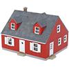 Cornerstone Walthers Cornerstone- Walthers, INC. Cape cod House Kit Casa unifamiliare, Colore Multiplo, 2-3/8 X 2 X 1-5/8 6 X 5 X 4.1cm, 933-3839