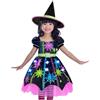 amscan Il Costume da Travestimento di Halloween della Strega Ragno Contiene Vestito e Cappello dai 3 ai 4 Anni