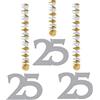 Folat Decorazione da parete argento 25 anni - 3 pezzi