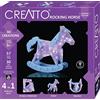 Kosmos 03669 - Puzzle 3D a Forma di Cavallo, Colore: Argento